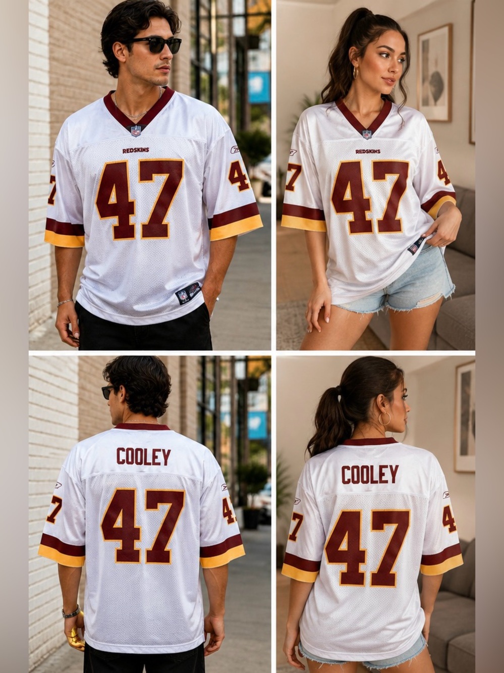 Reebok NFL Washington Redskins Chris Cooley #47 Jersey White Men’s/Women’s XL